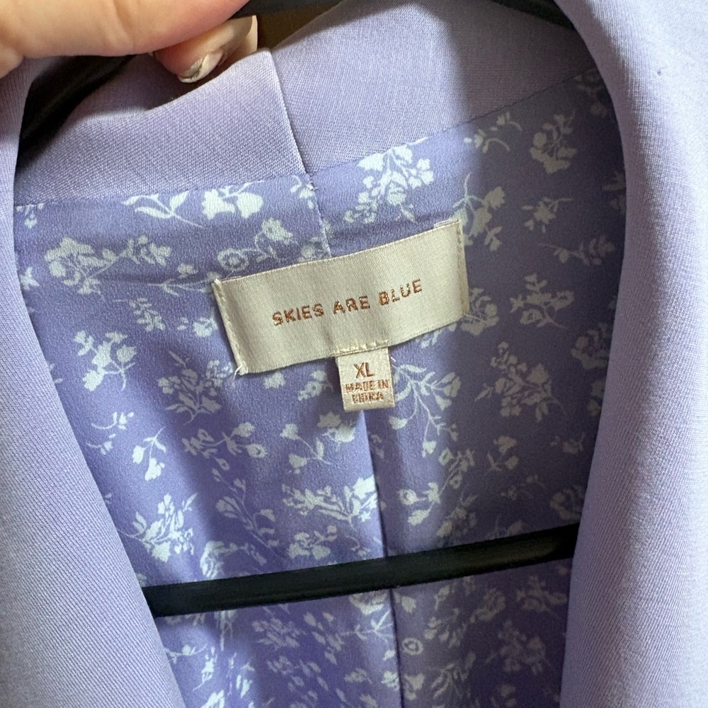 Skies Are Blue Lilac Jacket with Floral Lining